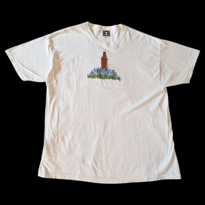 Y2K Hanes Beefy-T Embroidered UT Tower W Bluebonnets T-Shirt Men's 2XL(50-52)